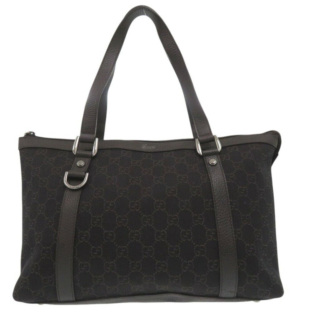 GUCCI Authentic Brown Leather Tote Bag - Picture 2 of 11